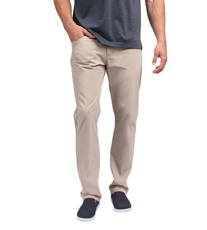 travis mathew khaki comfort fit beckladdium flat front trousers