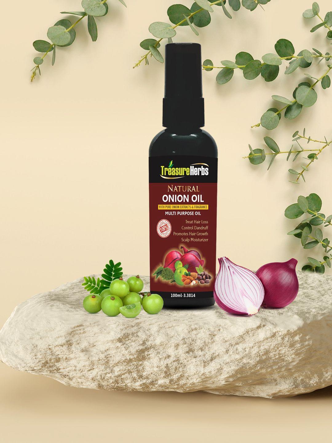 treasure herbs unisex onion hair regrowth oil 100 ml