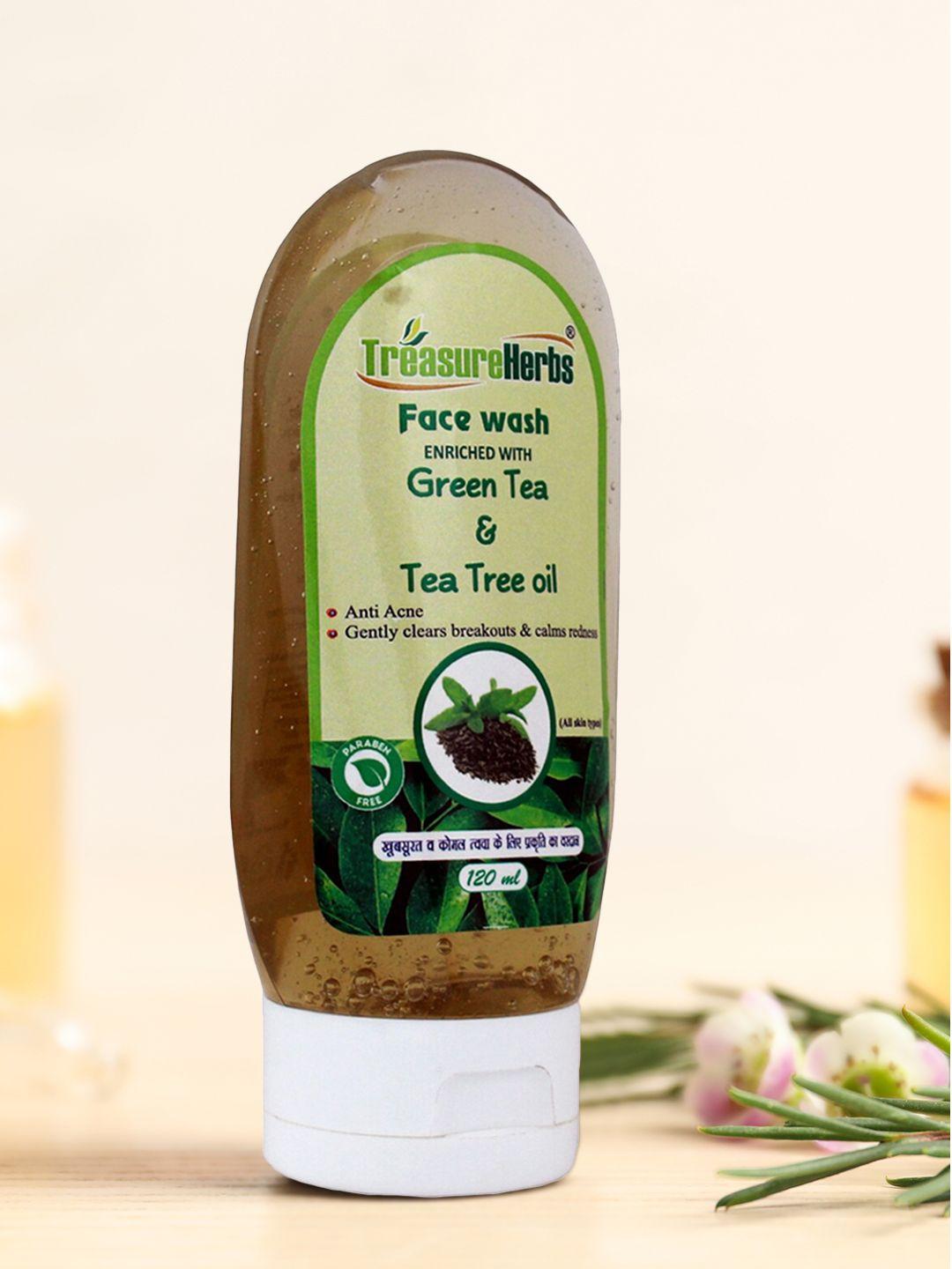 treasureherbs green tea and tea tree face wash