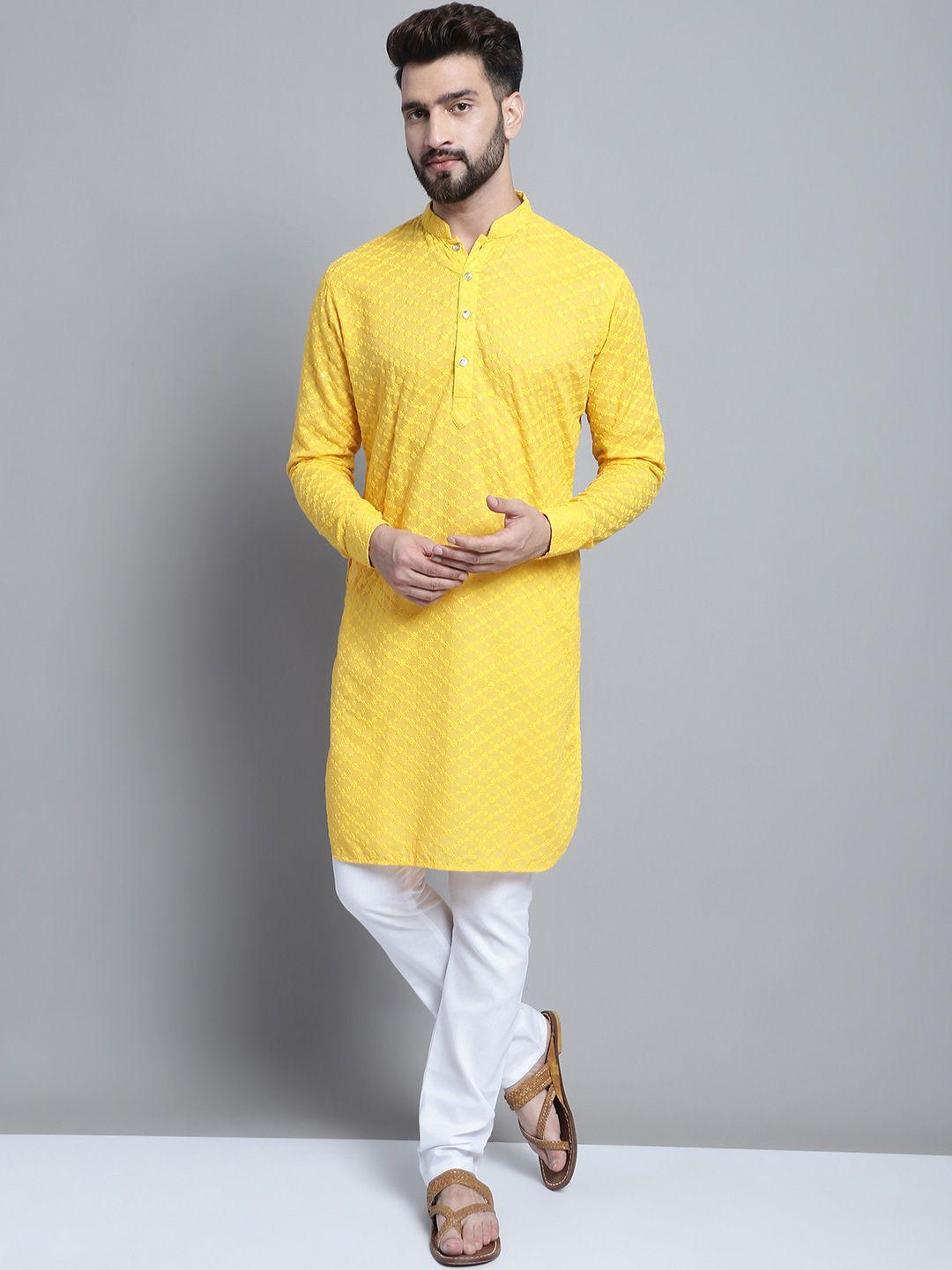 treemoda embroidered mandarin collar casual straight kurta