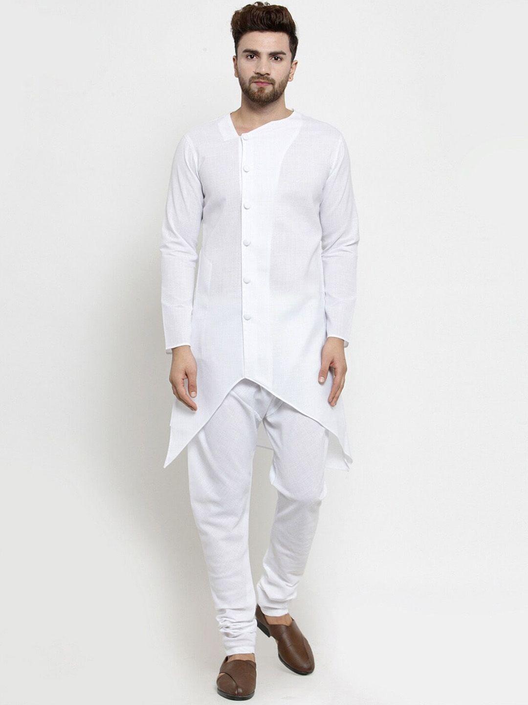 treemoda long sleeves regular linen kurta with pyjamas