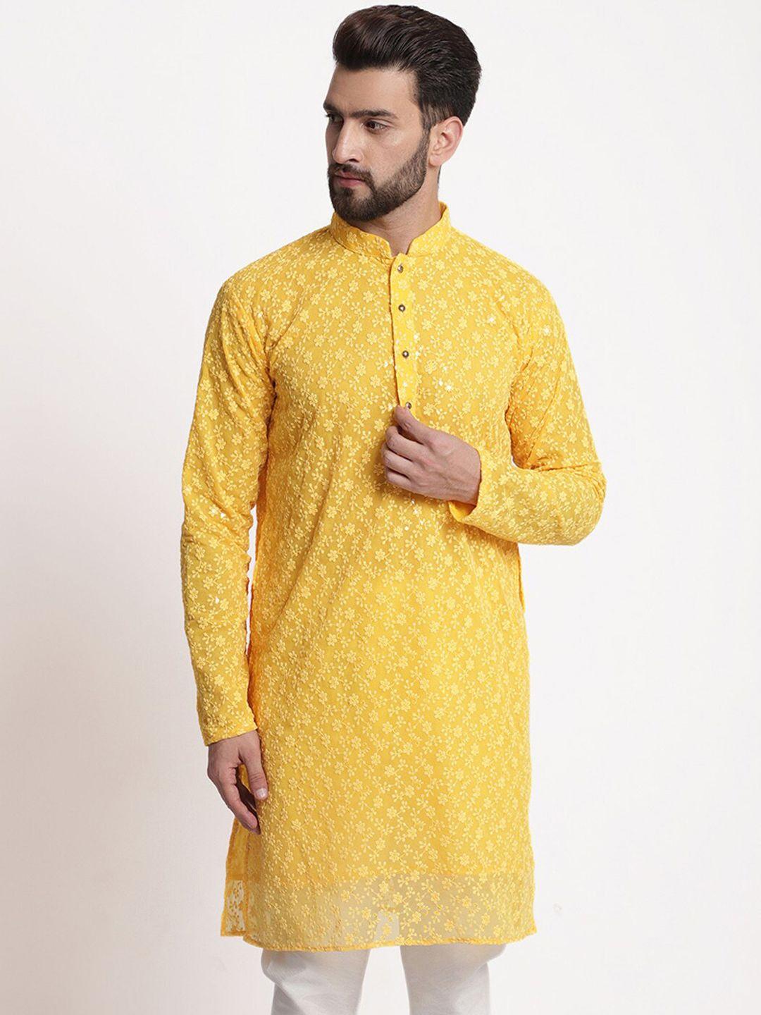 treemoda men embroidered long sleeve kurta