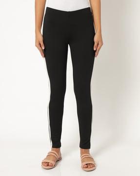 treggings with contrast side panels