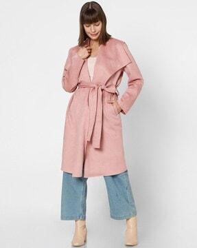trench coat with button closure