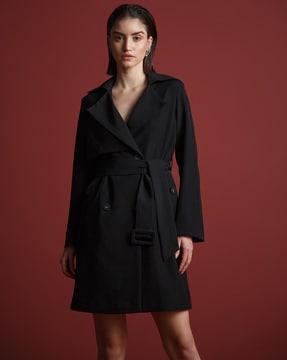 trench coat with tie-up