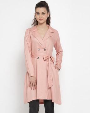 trench coat with tie-up