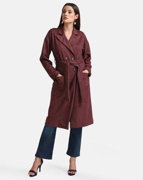 trench coat with tie-up