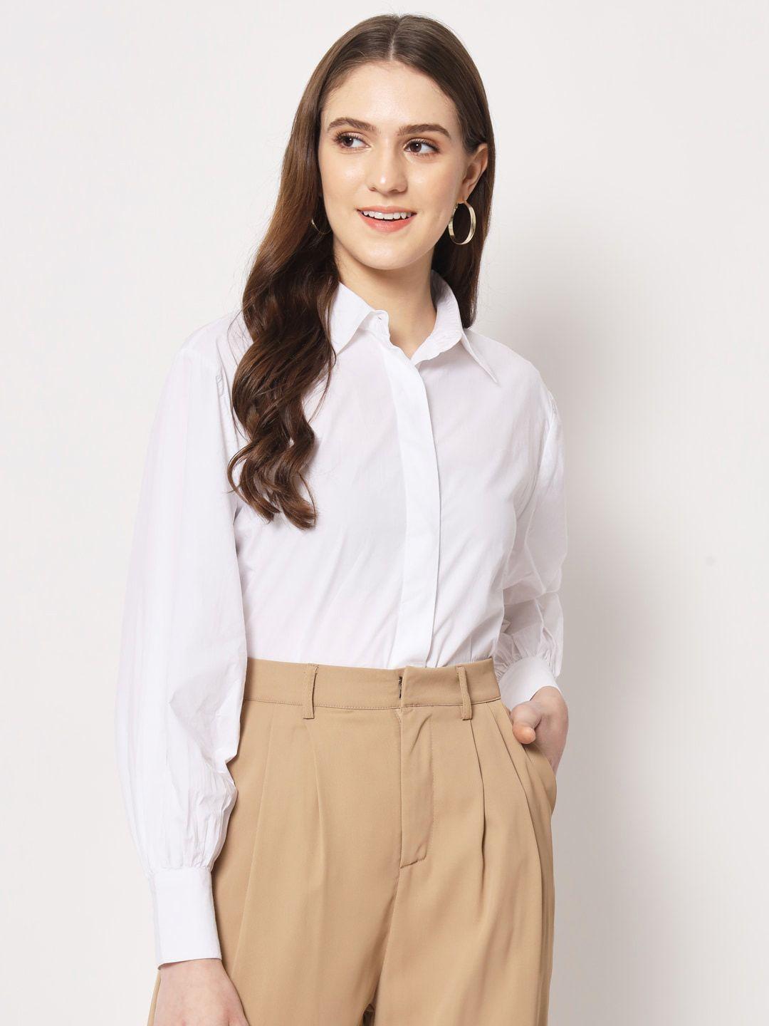 trend arrest relaxed formal cotton shirt