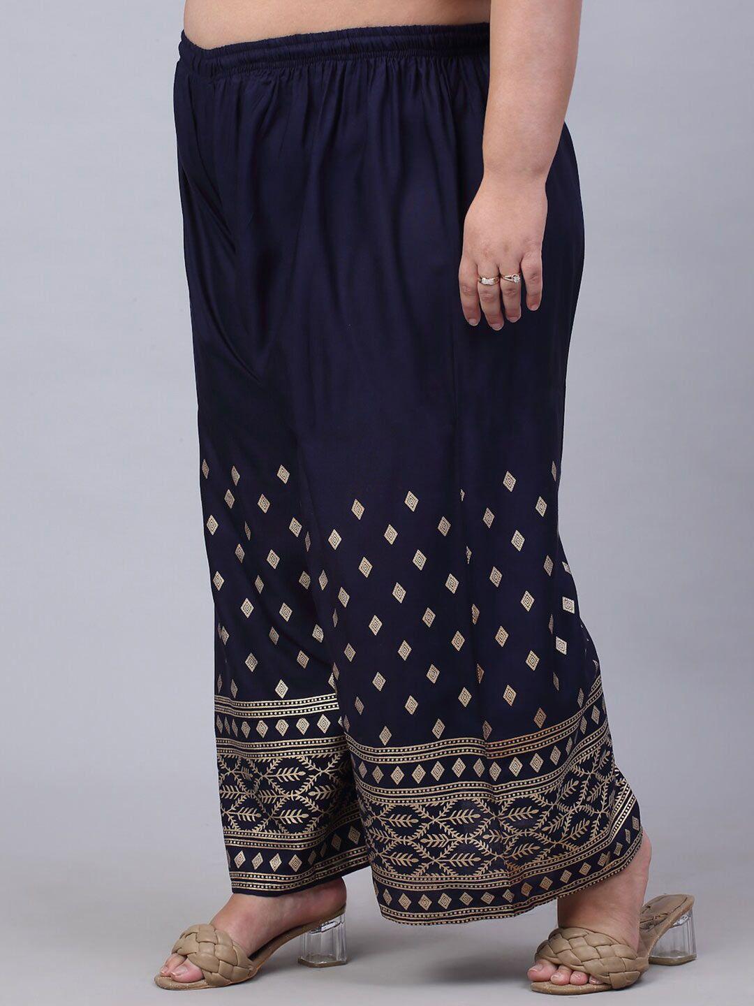trend level floral printed wide leg ethnic palazzos