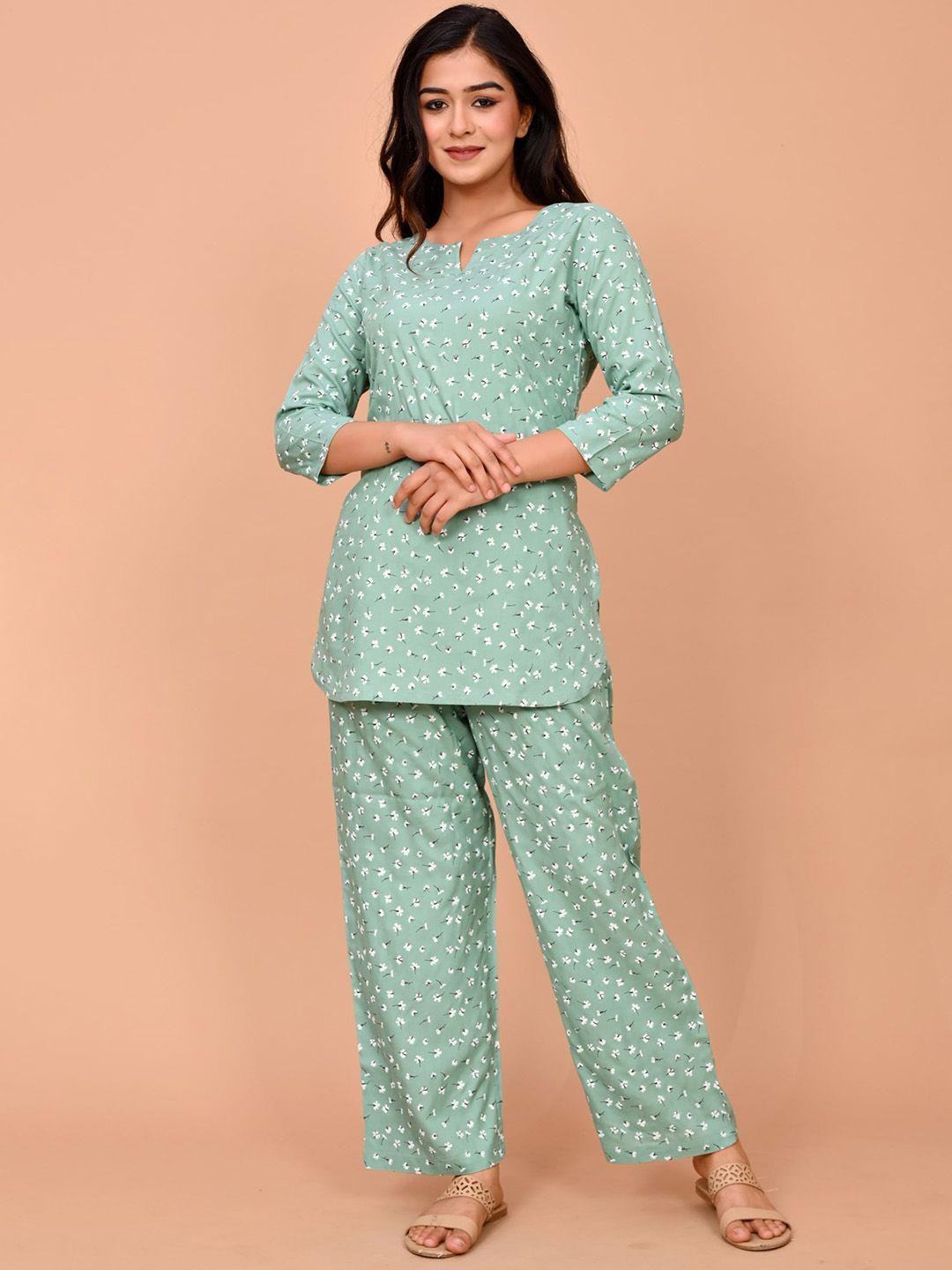 trend me women floral printed night suit