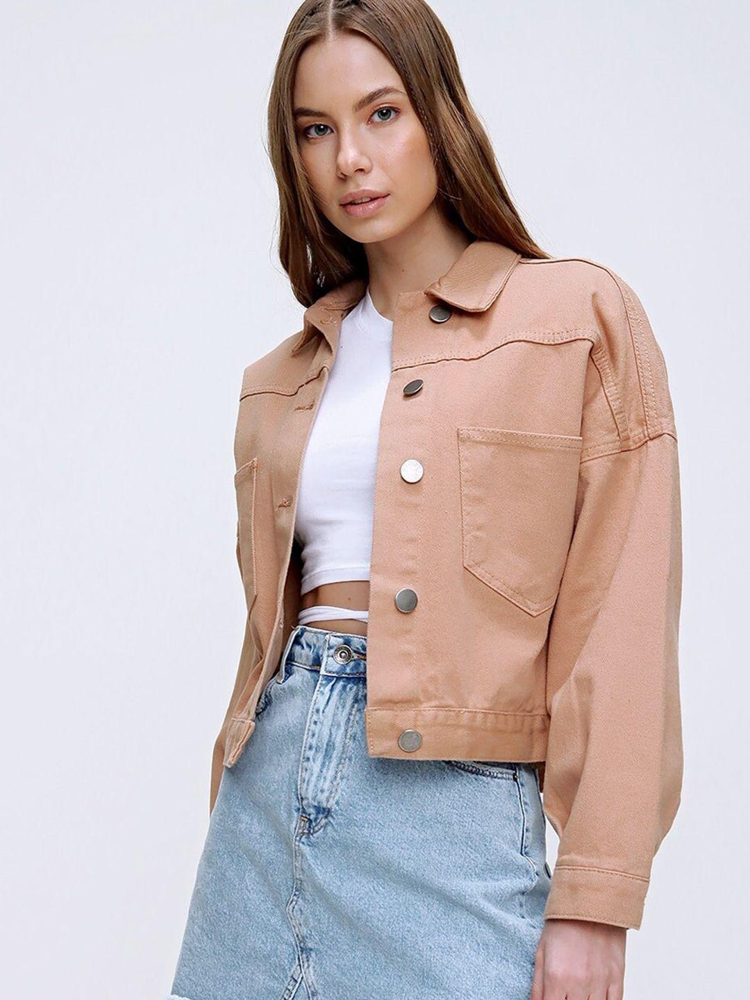 trend alacati stili shirt collar cotton fashion denim jacket