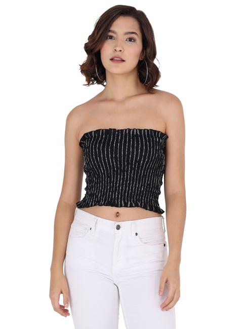 trend arrest black striped tube top