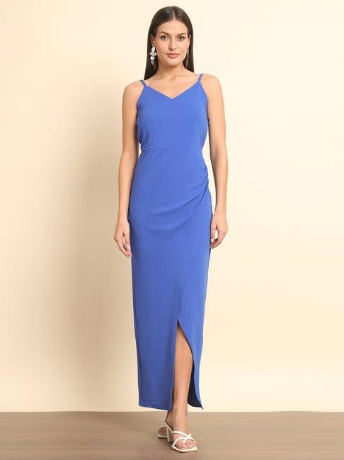 trend arrest blue maxi dress