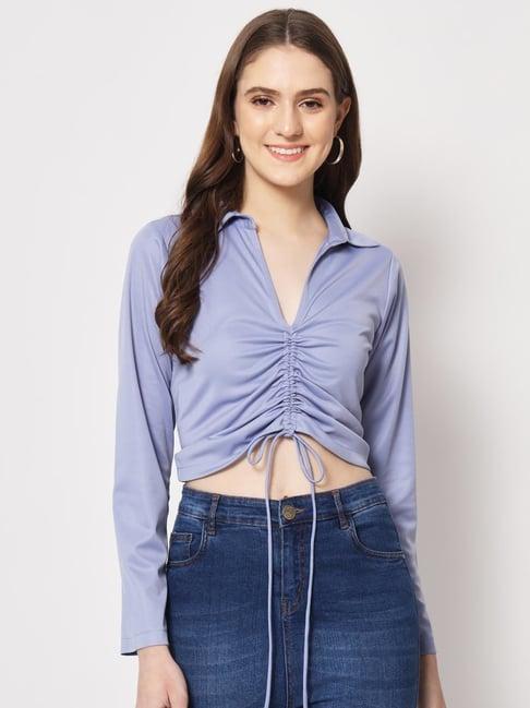 trend arrest blue regular fit top