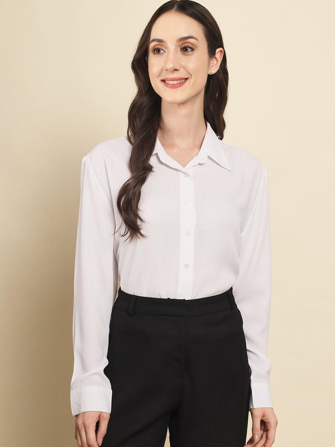 trend arrest contemporary spread collar opaque formal shirt