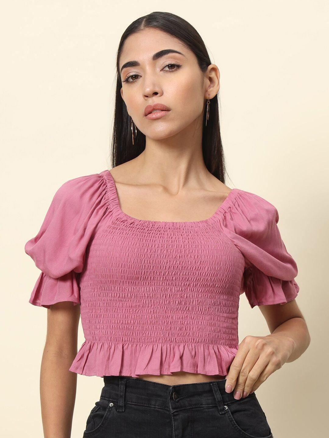 trend arrest flutter sleeve crop top