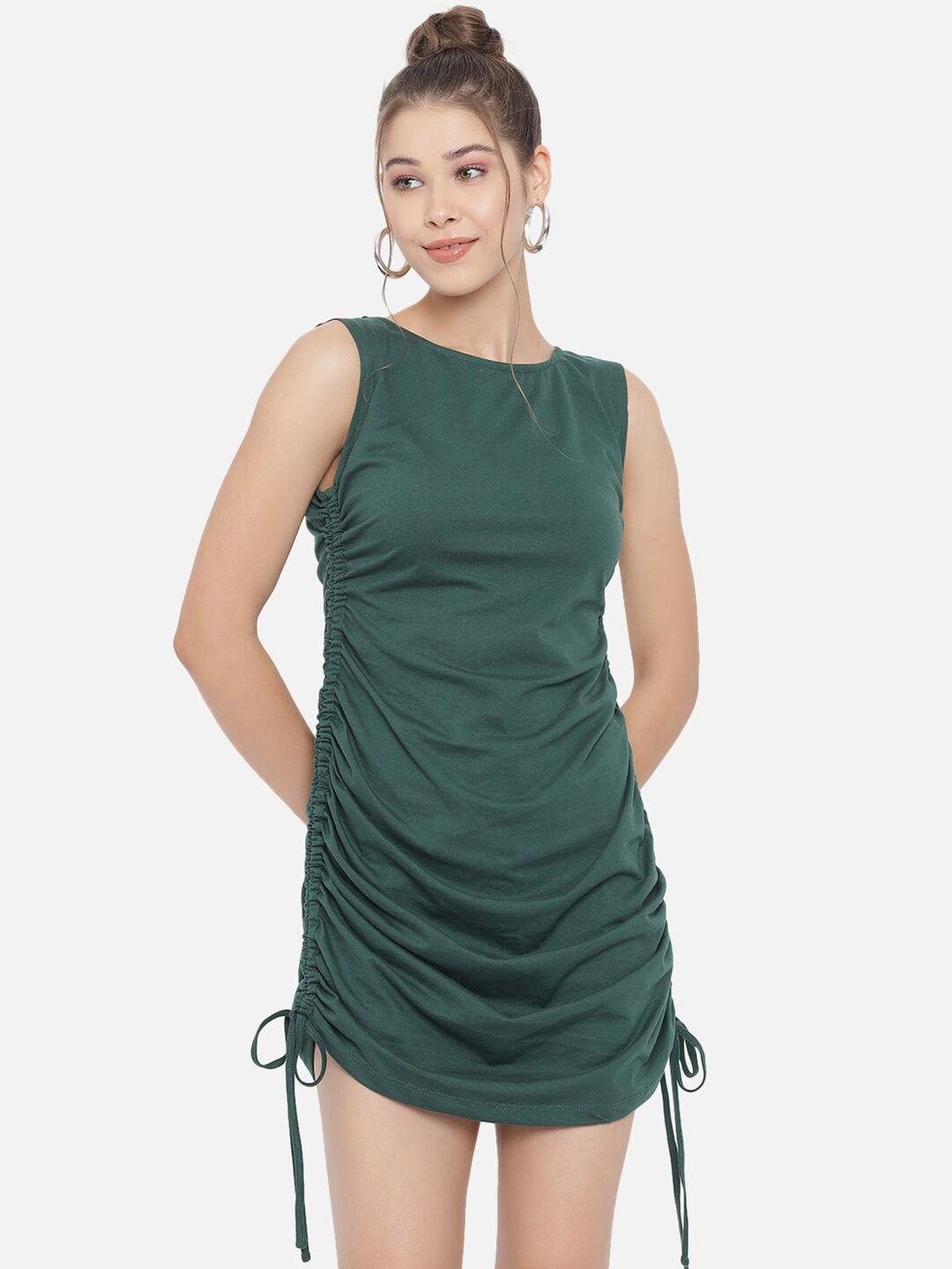 trend arrest green sheath dress