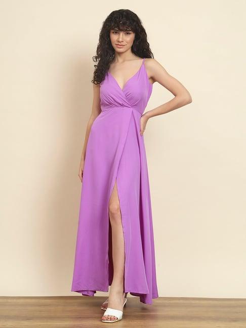 trend arrest lilac maxi dress