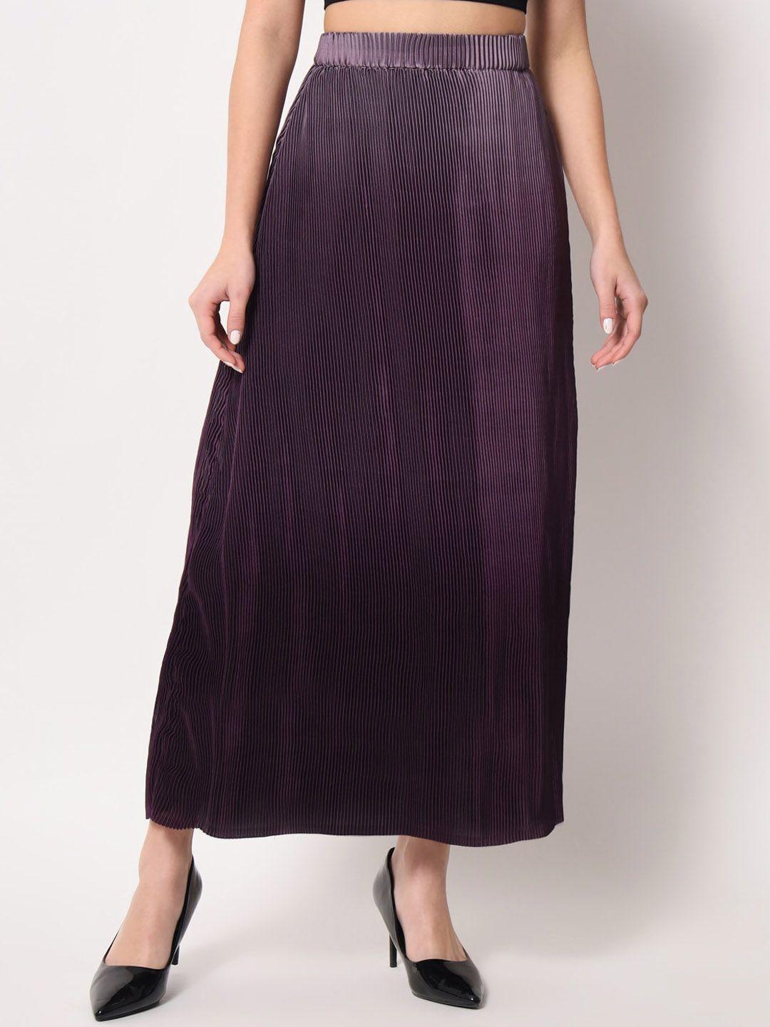 trend arrest pleated a-line midi skirt