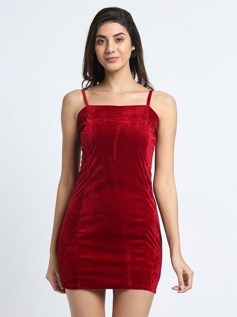 trend arrest red tube dress