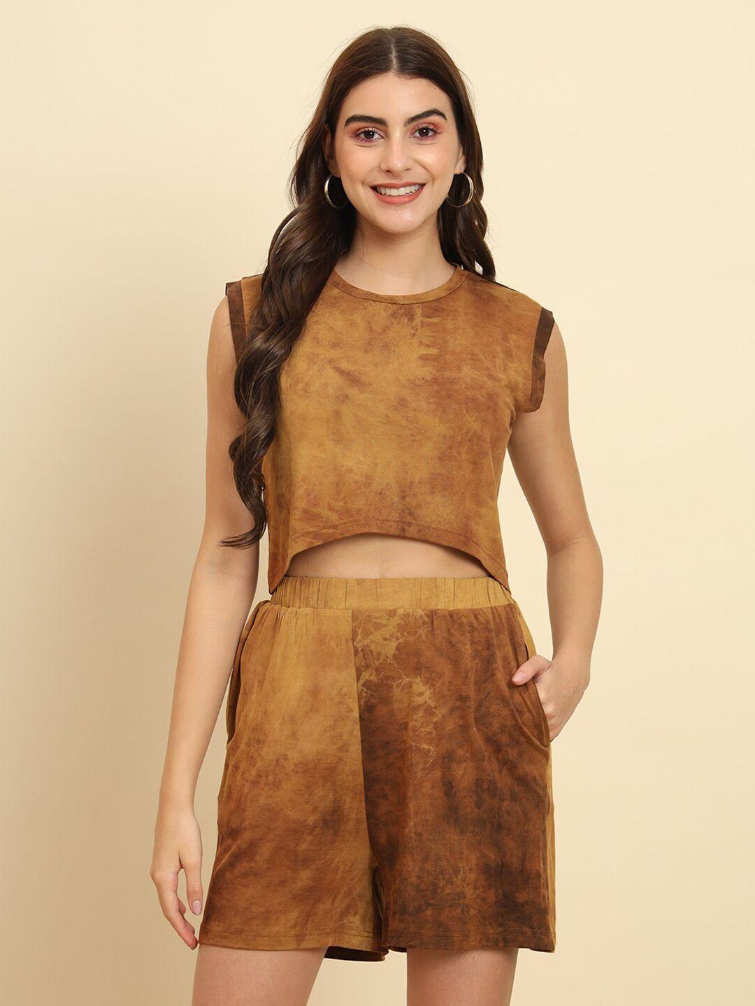 trend arrest tie & dyed pure cotton co-ord set