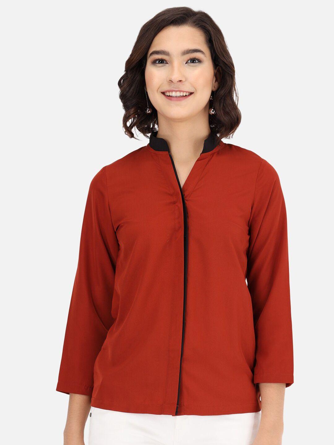 trend arrest women rust comfort casual shirt