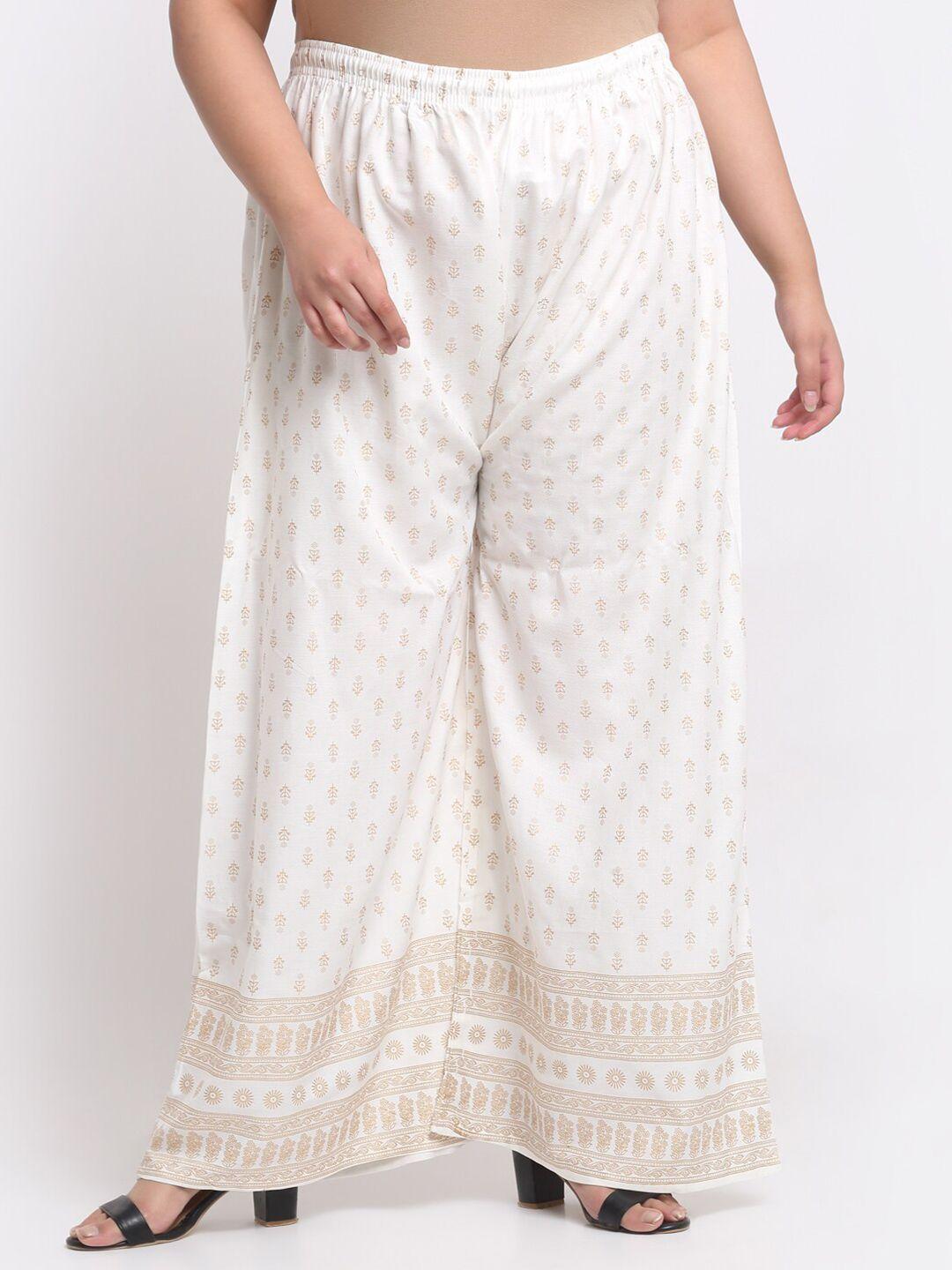 trend level ethnic motifs printed flared ethnic palazzos