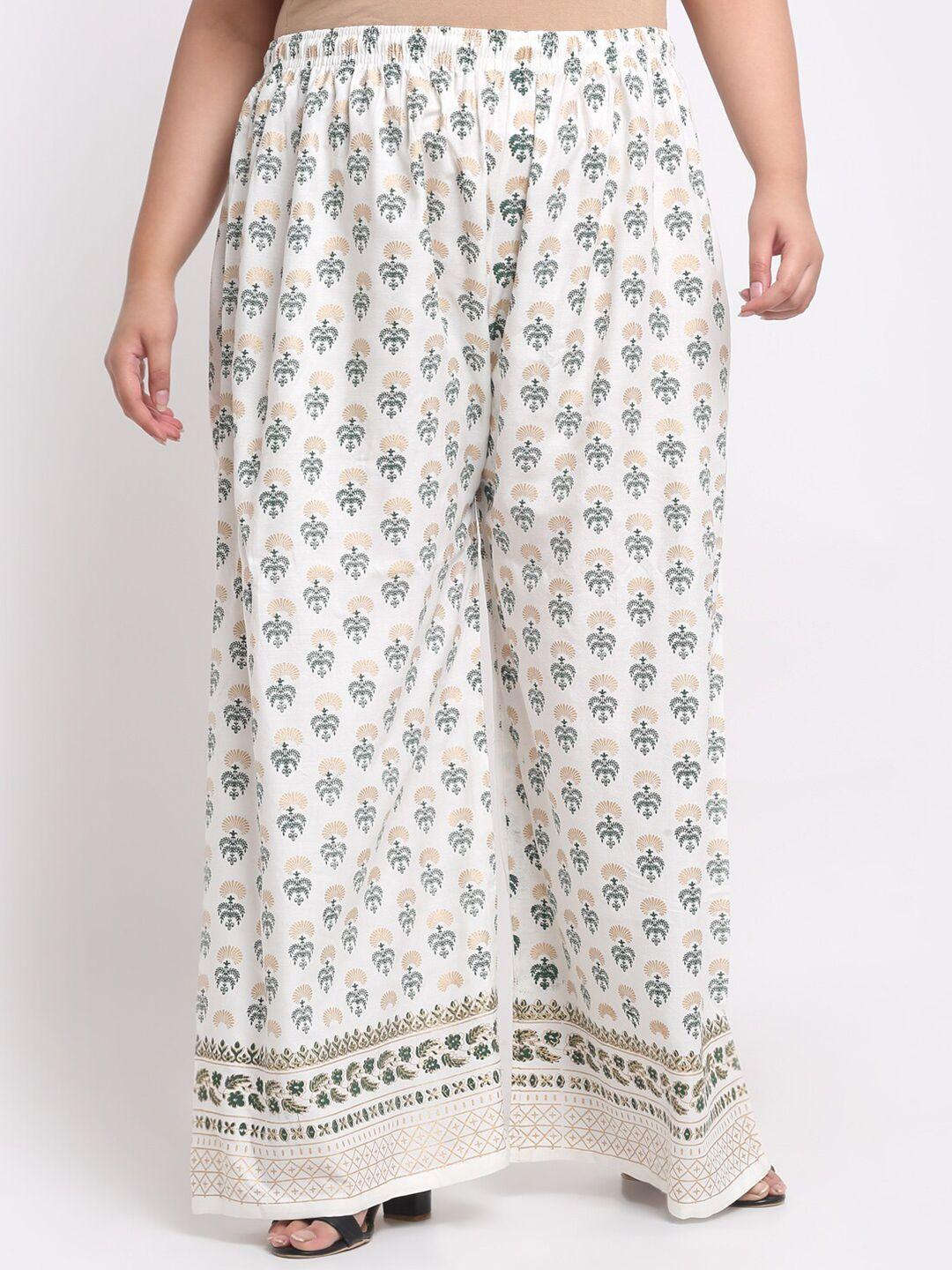 trend level ethnic motifs printed flared ethnic palazzos