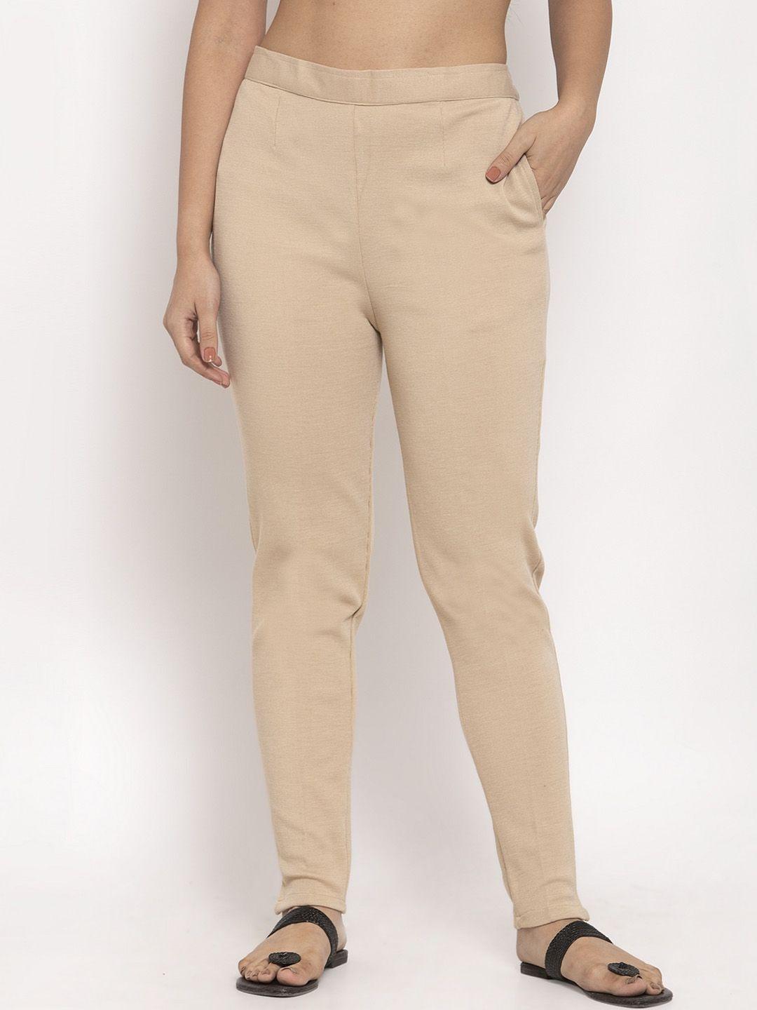 trend level women mid rise relaxed straight leg easy wash trousers