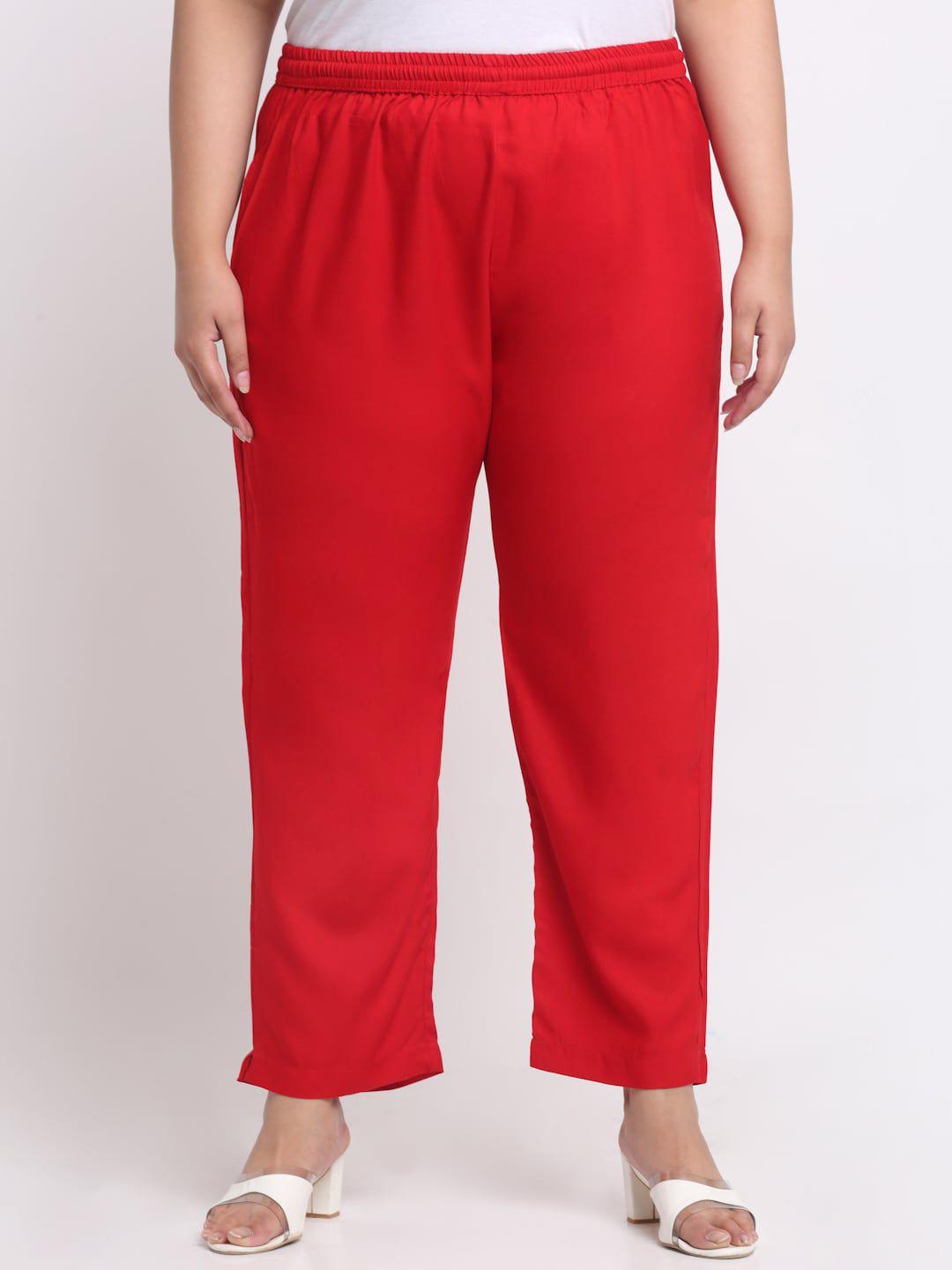 trend level women relaxed straight leg easy wash trousers