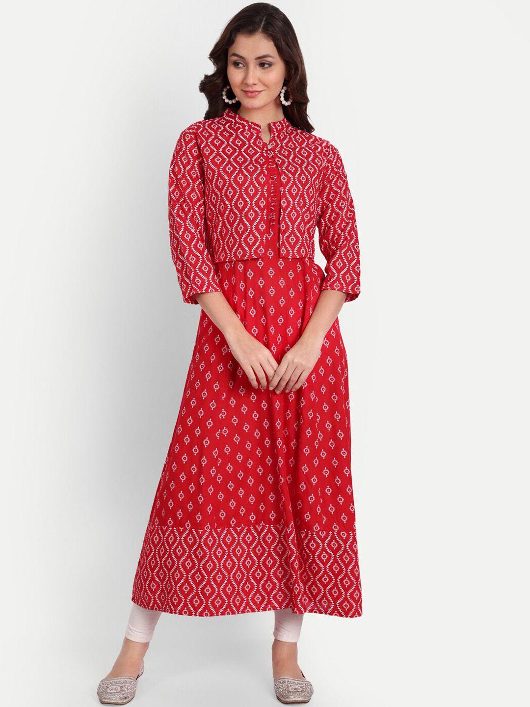 trend me ethnic motifs printed sequinned anarkali kurta