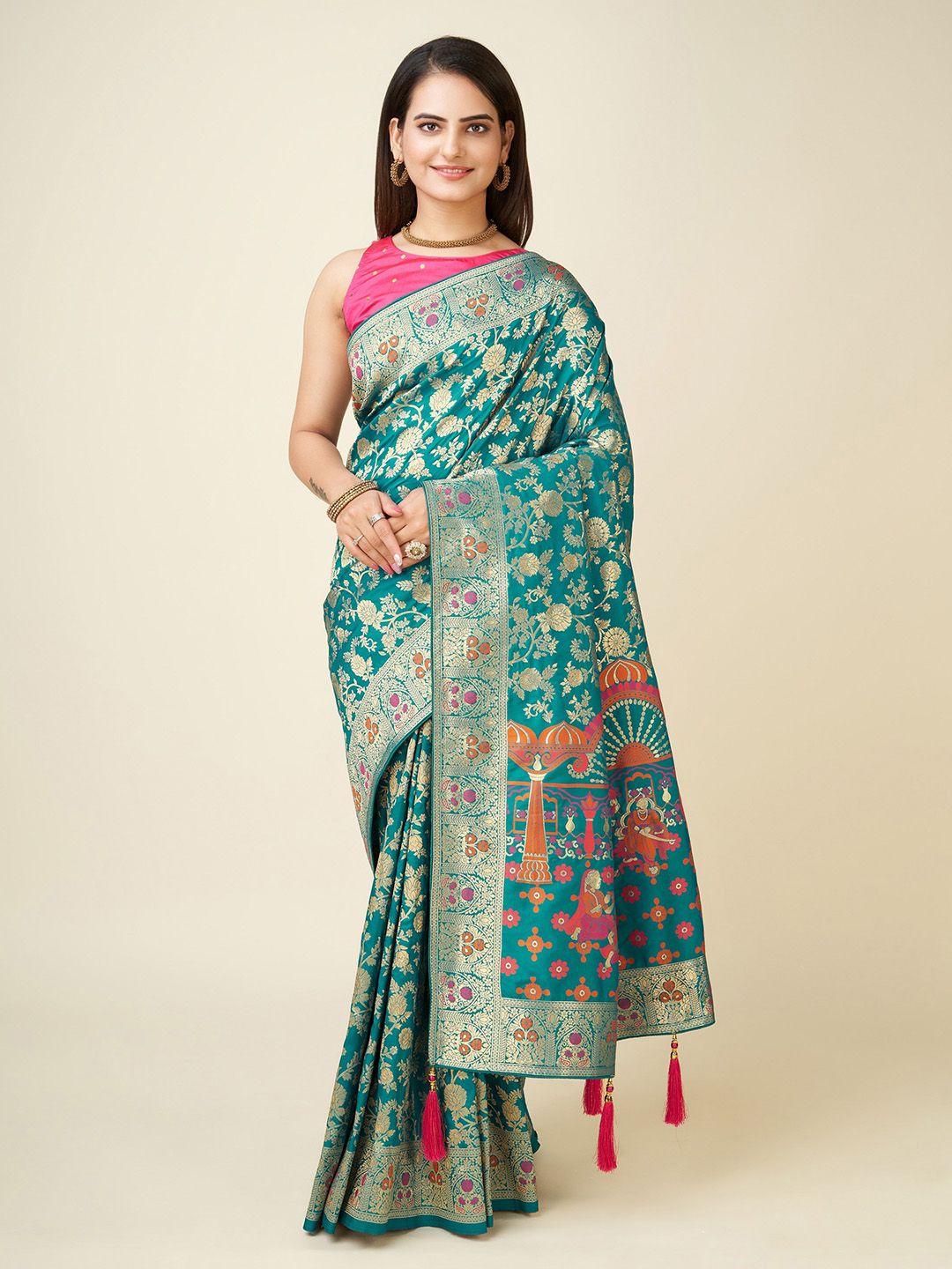 trendmalls woven design zari banarasi saree