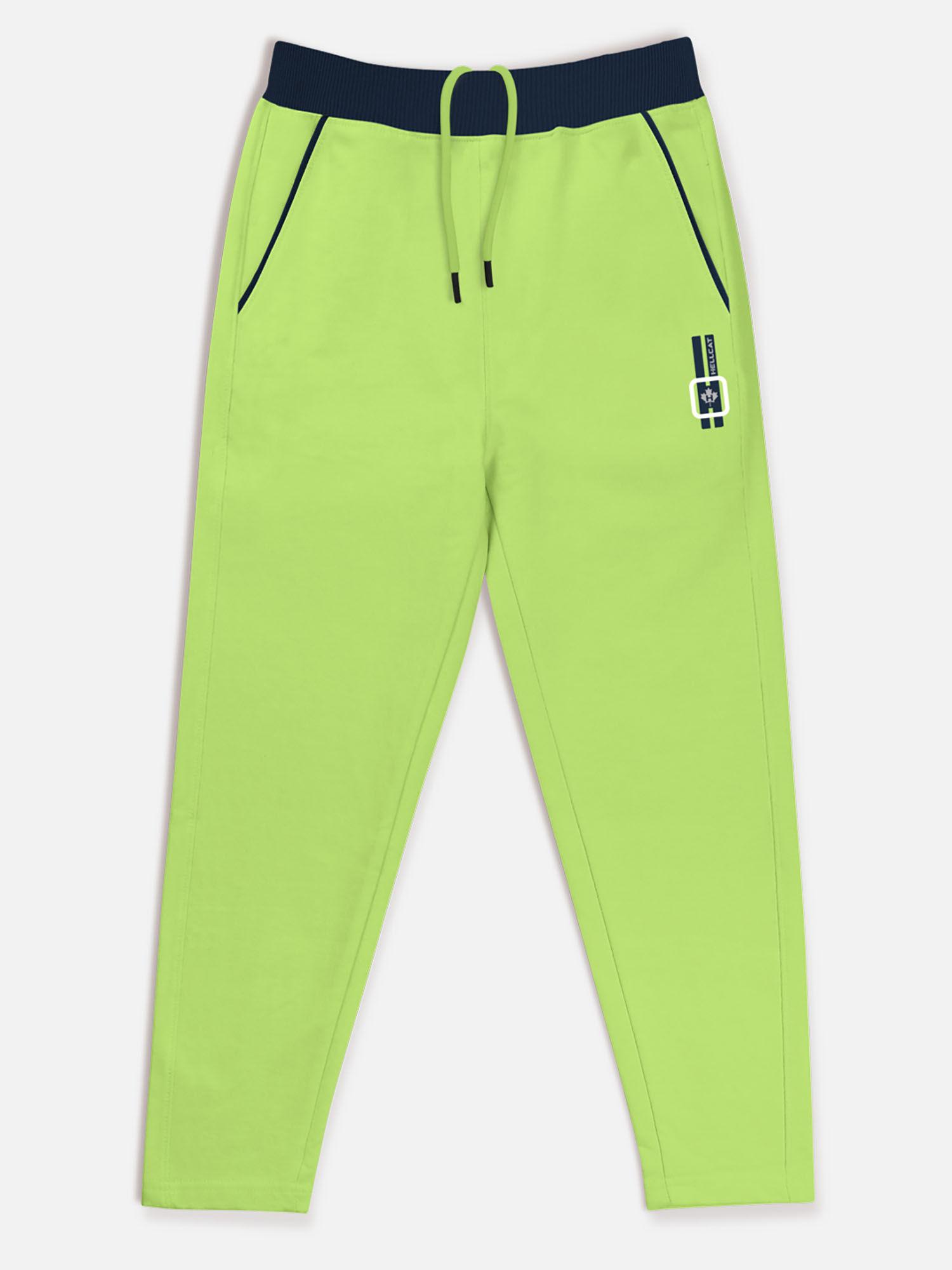 trendy green solid track pant