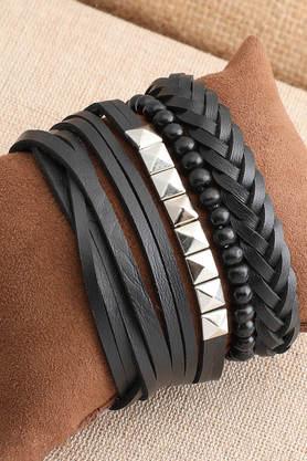 trendy casual pu leather designer bracelet for women