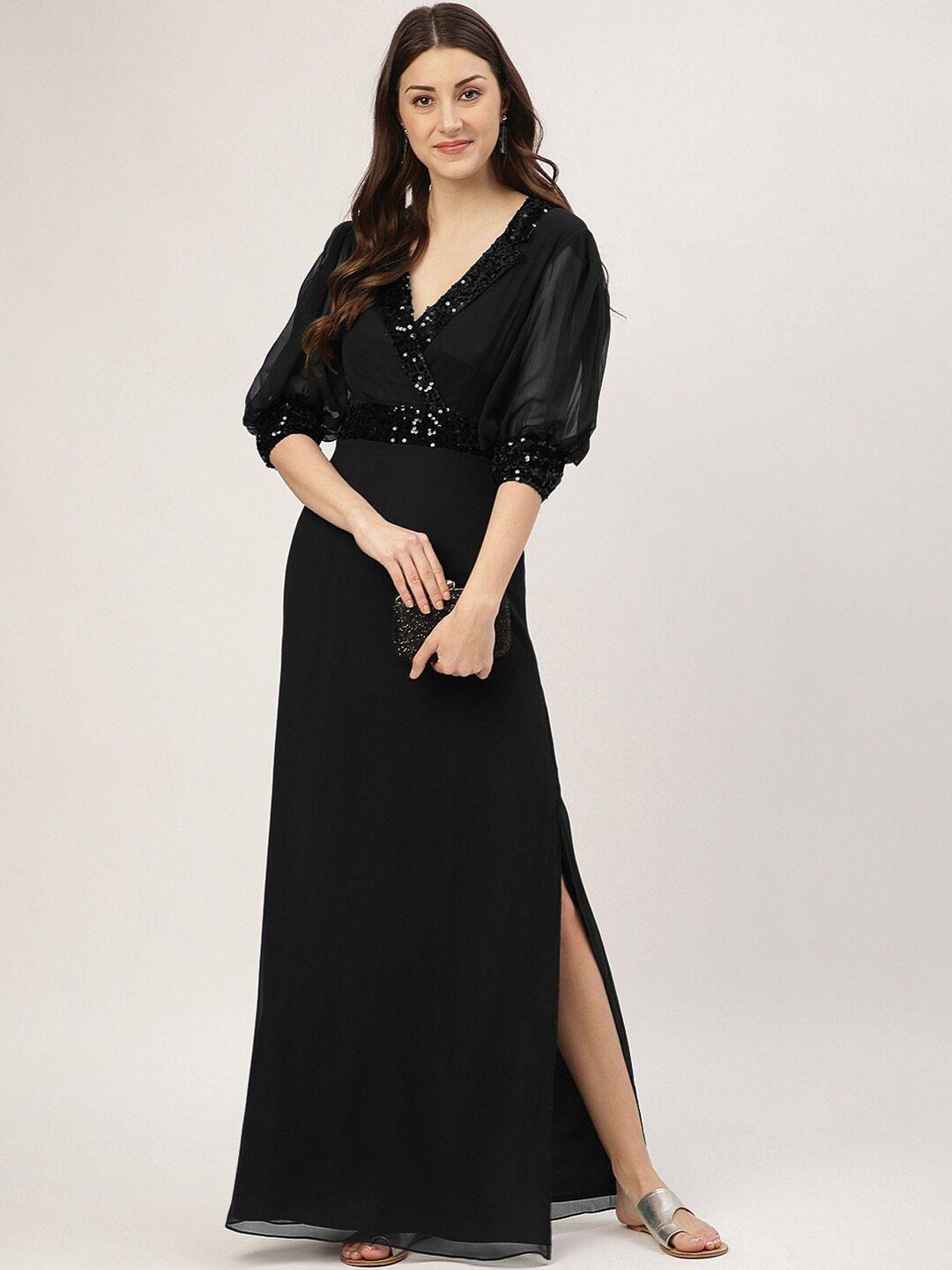 trendy divva layered georgette maxi dress