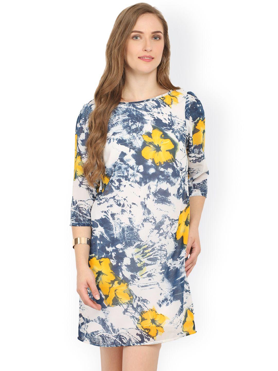 trendy divva multicoloured floral print sheath dress