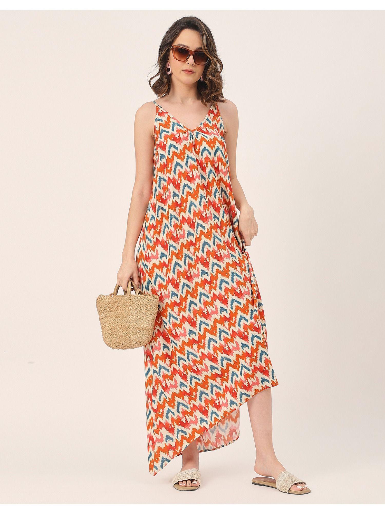 trendy summer geometric maxi dress