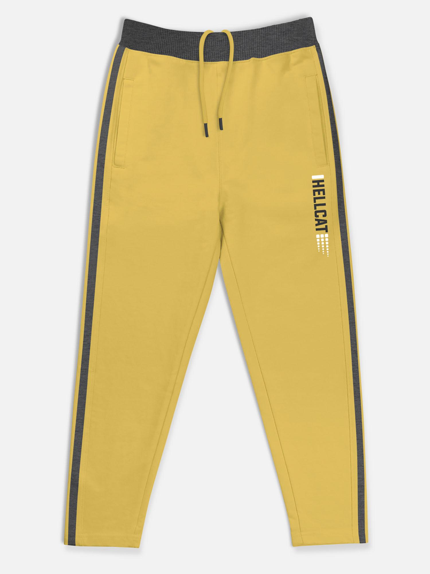 trendy yellow solid track pant