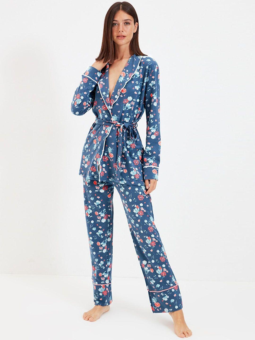 trendyol floral printed night suit