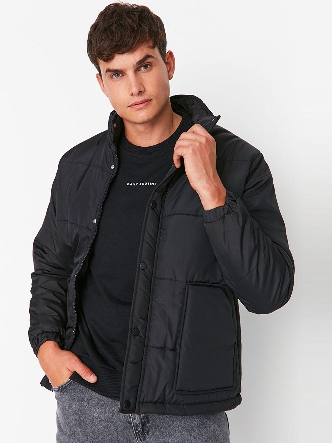 trendyol men black padded jacket