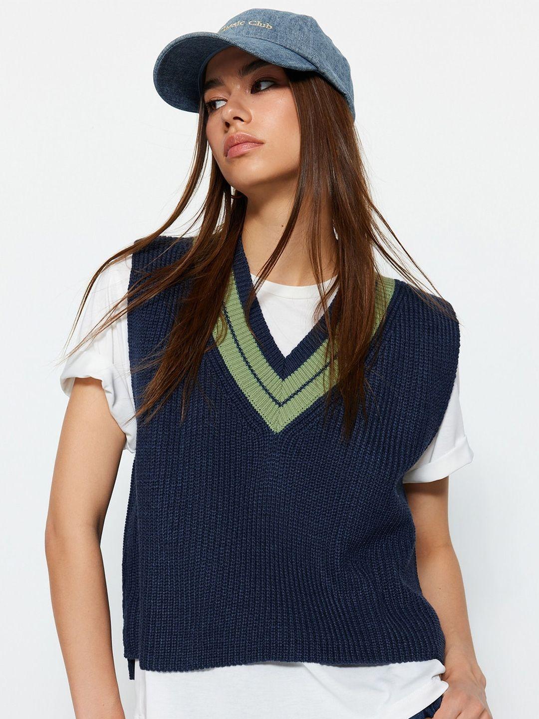 trendyol ribbed crop sweater vest