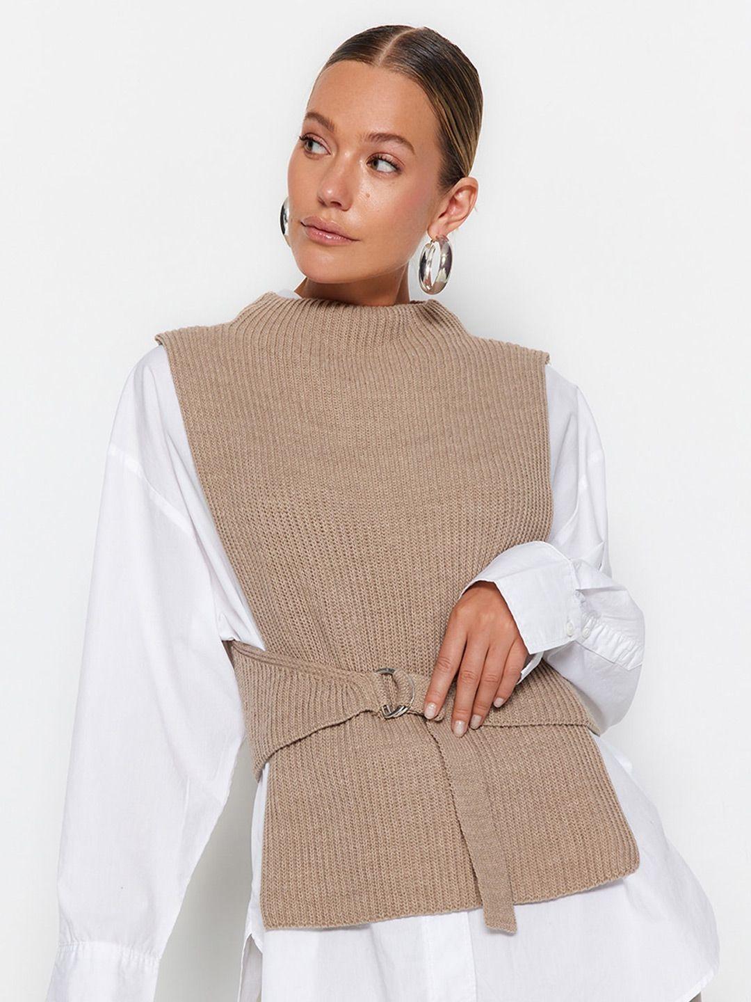 trendyol  longline acrylic sweater vest