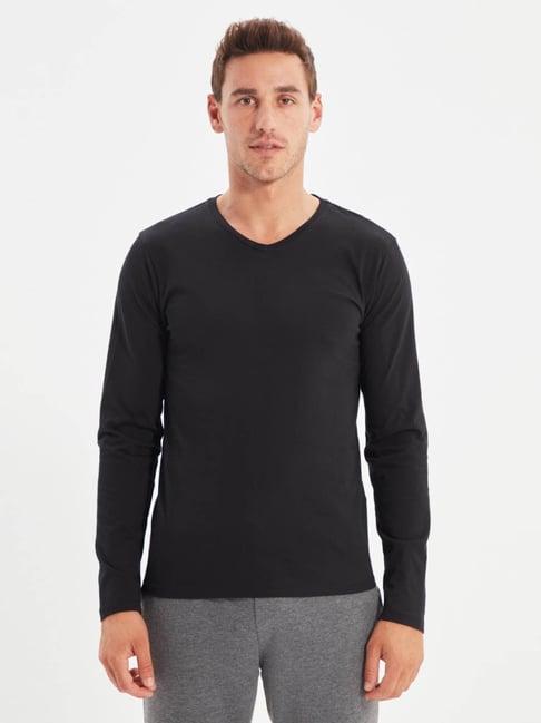 trendyol black cotton regular fit t-shirt