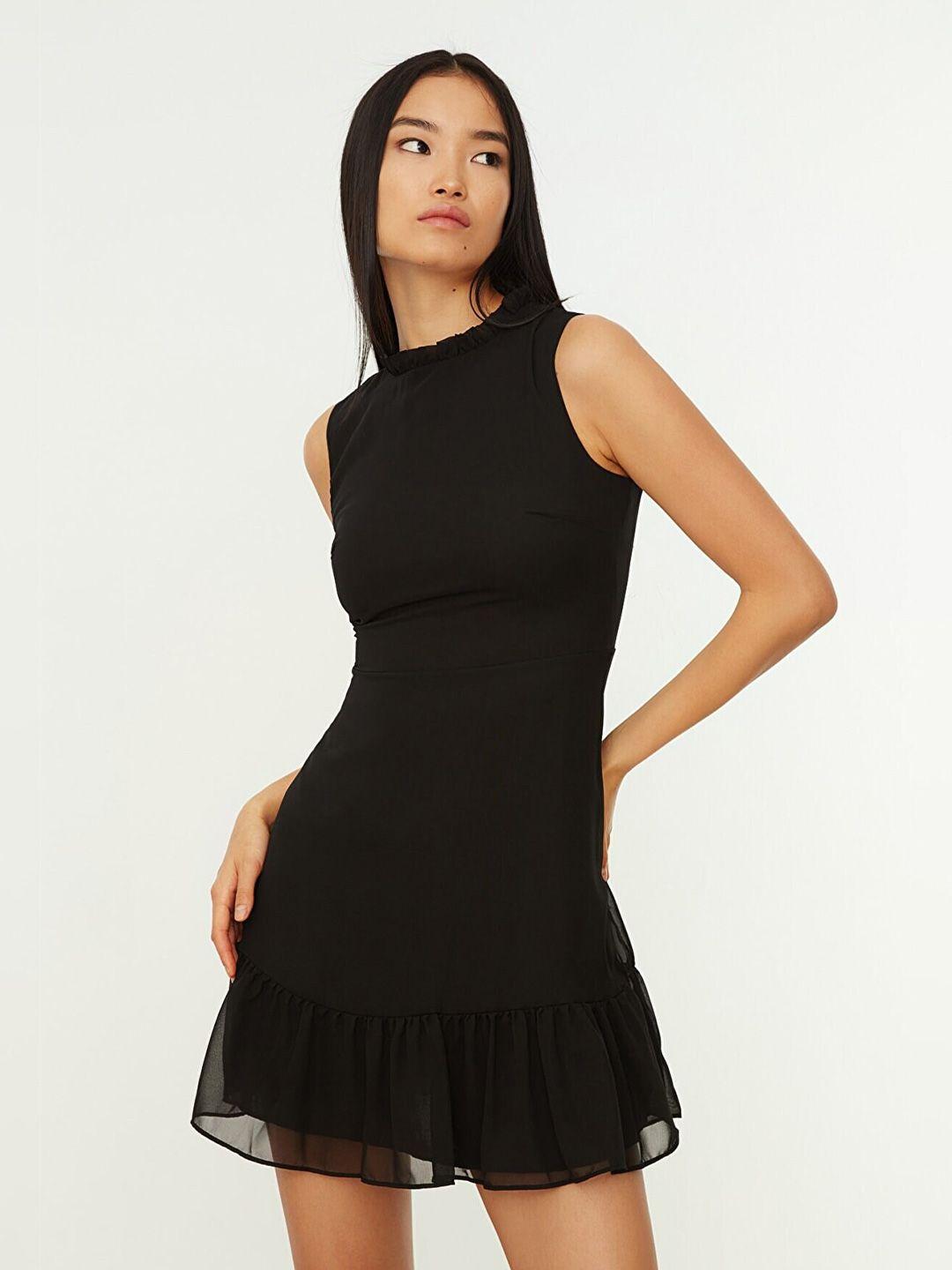 trendyol black mini dress