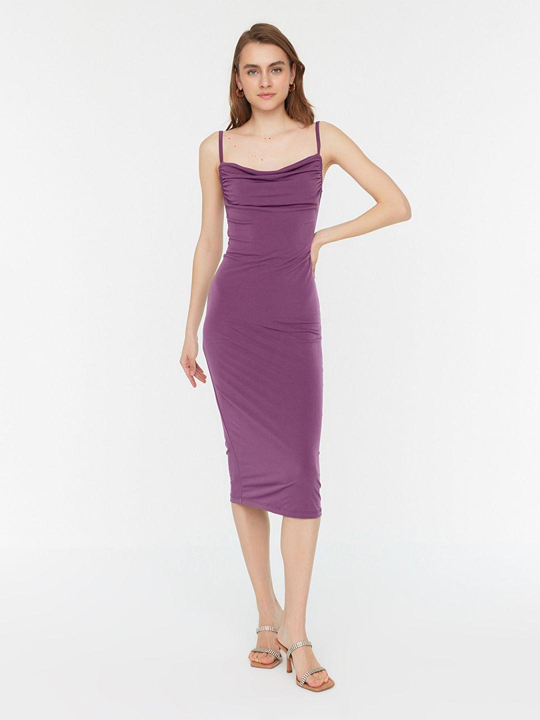 trendyol bodycon midi slip dress