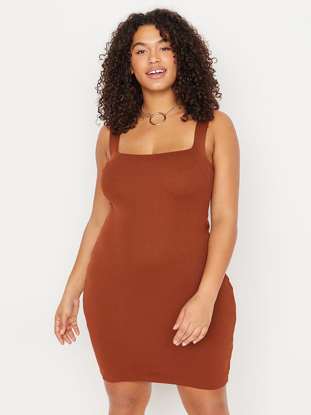 trendyol bodycon square neck dress