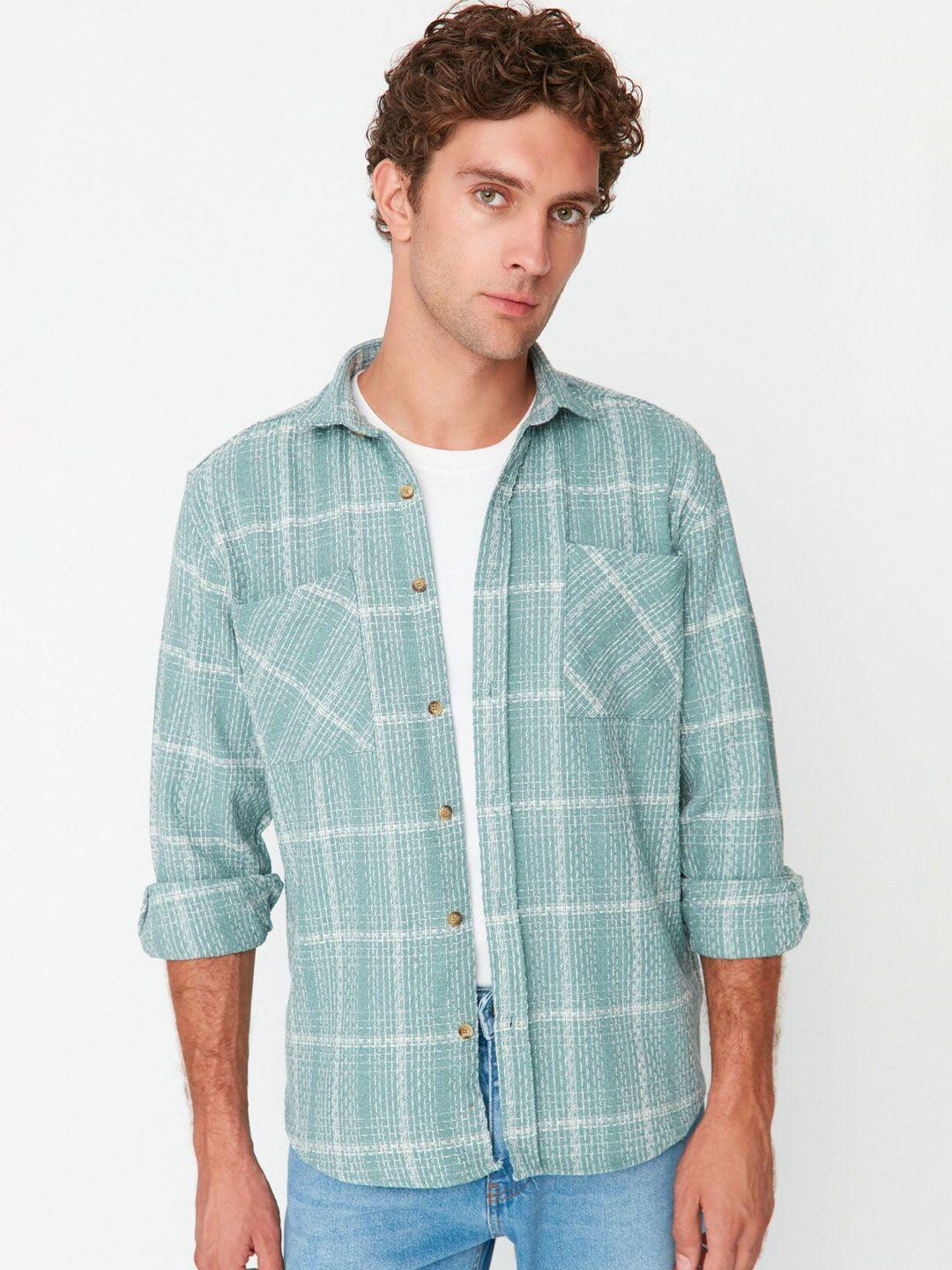 trendyol checked opaque casual shirt