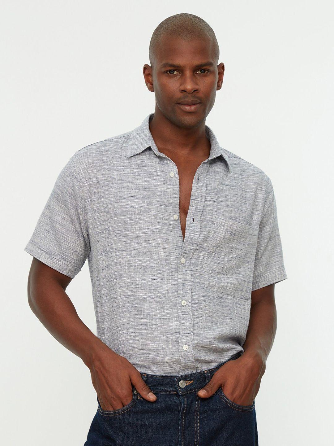 trendyol contemporary fit pure cotton casual shirt