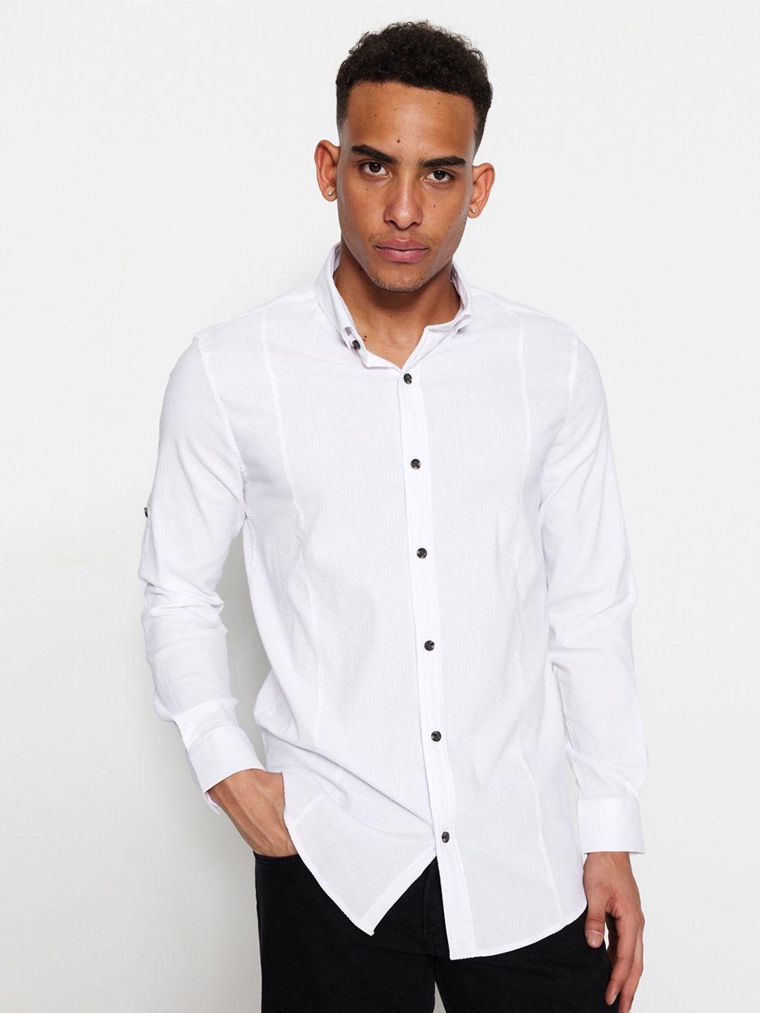 trendyol contemporary fit pure cotton casual shirt