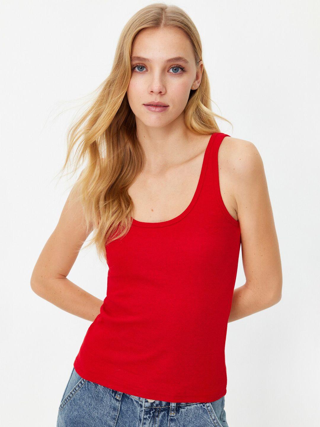 trendyol cotton scoop neck tank top